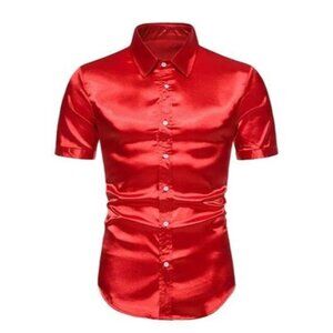 Men's Button Up Short Sleeve Shirt